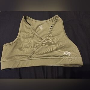 Mika Womens Sports Yoga Bra Medium Wireless Racerback Sage Green Color